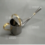 Stainless watering can 1 litre with 1 nozzle