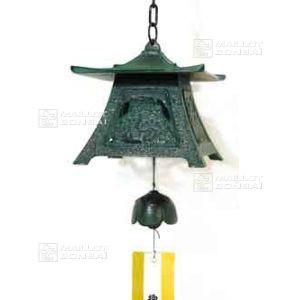 Japanese cast iron lantern wind bell G40